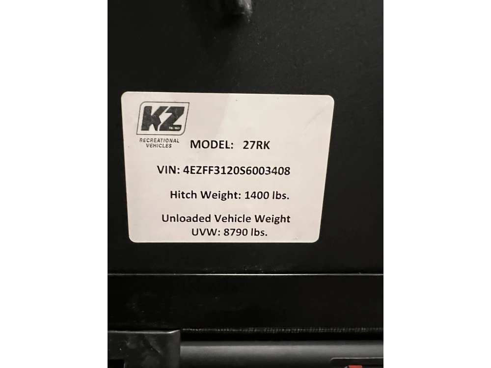 Kz-rv Ridgeway 27rk 2025 alt