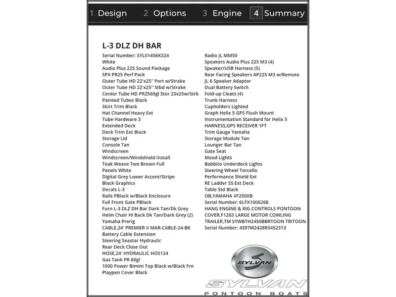 2024 Sylvan L-3 DLZ DH BAR NO Luxury Tax*