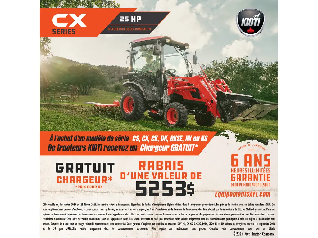 KIOTI Tracteur CX2510H-I Tracteur compacte CX 