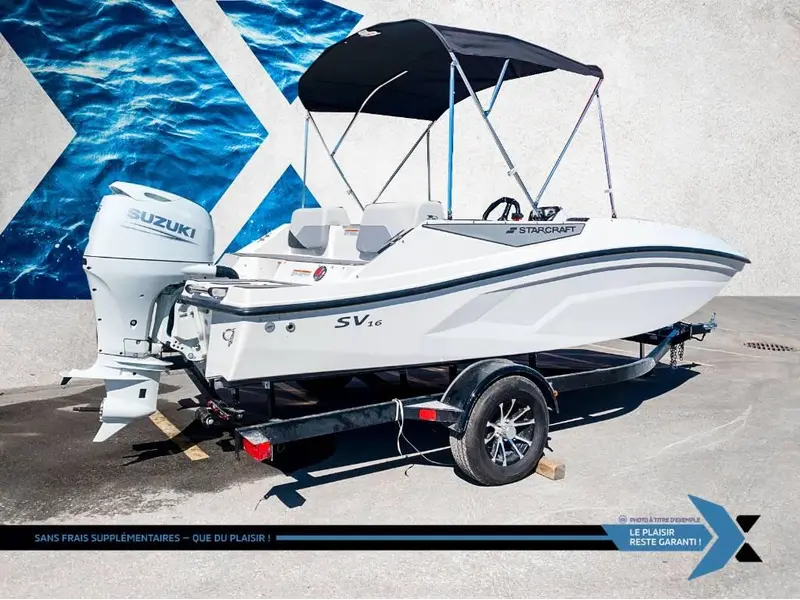STARCRAFT SV 16 OB 75HP deck boat bateau Ponté 2025