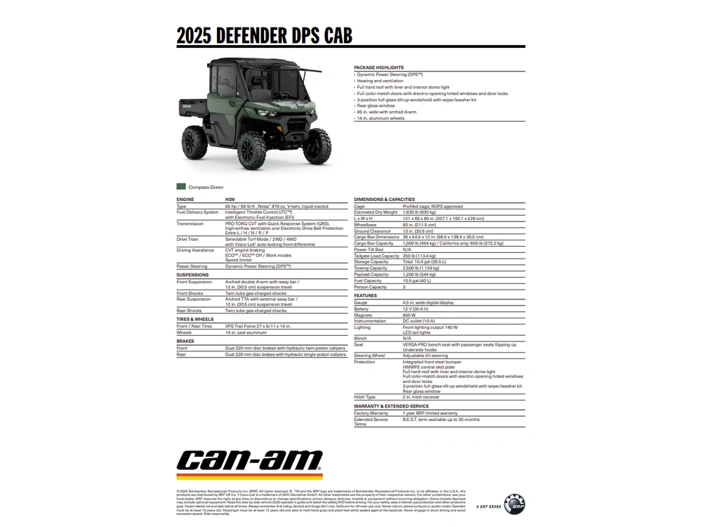 2025 Can-am Defender Dps Cab Hd9 alt
