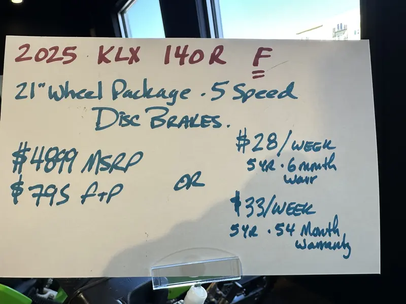 2025 Kawasaki KLX 140R F