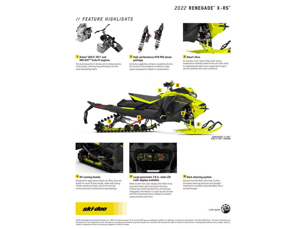2022 Ski-doo Renegade Xrs 850 E-tec alt