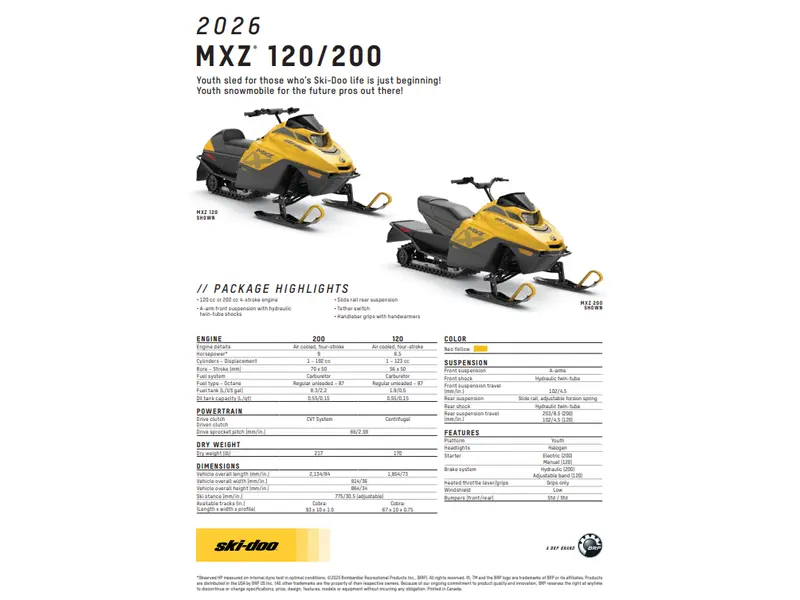 2026 Ski-Doo MXZ 200