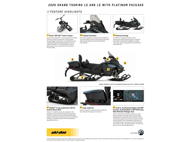 2026 Ski-Doo Grand Touring LE Platinum 900R