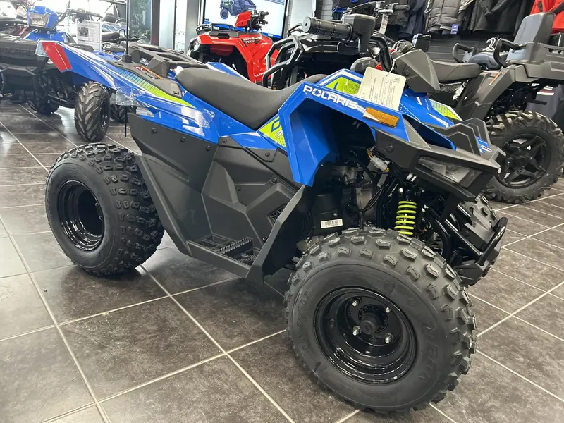 2025 Polaris OUTLAW 70 EFI - VELOCITY BLUE / LIFTED LIME