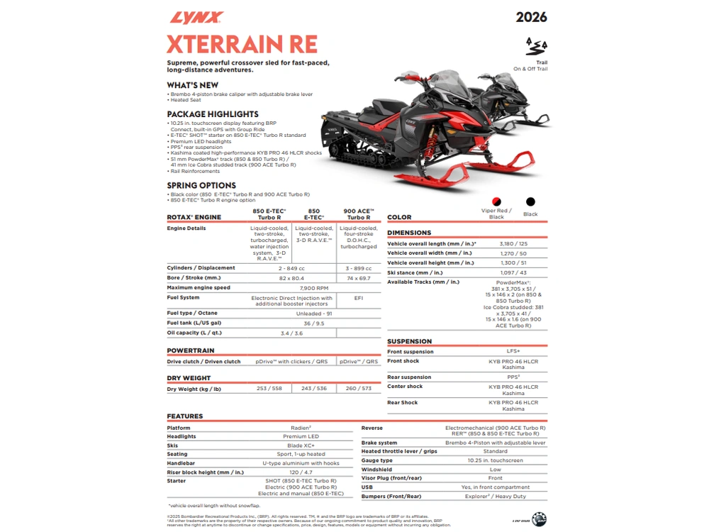 2026 Lynx Xterrain Re 900 R alt