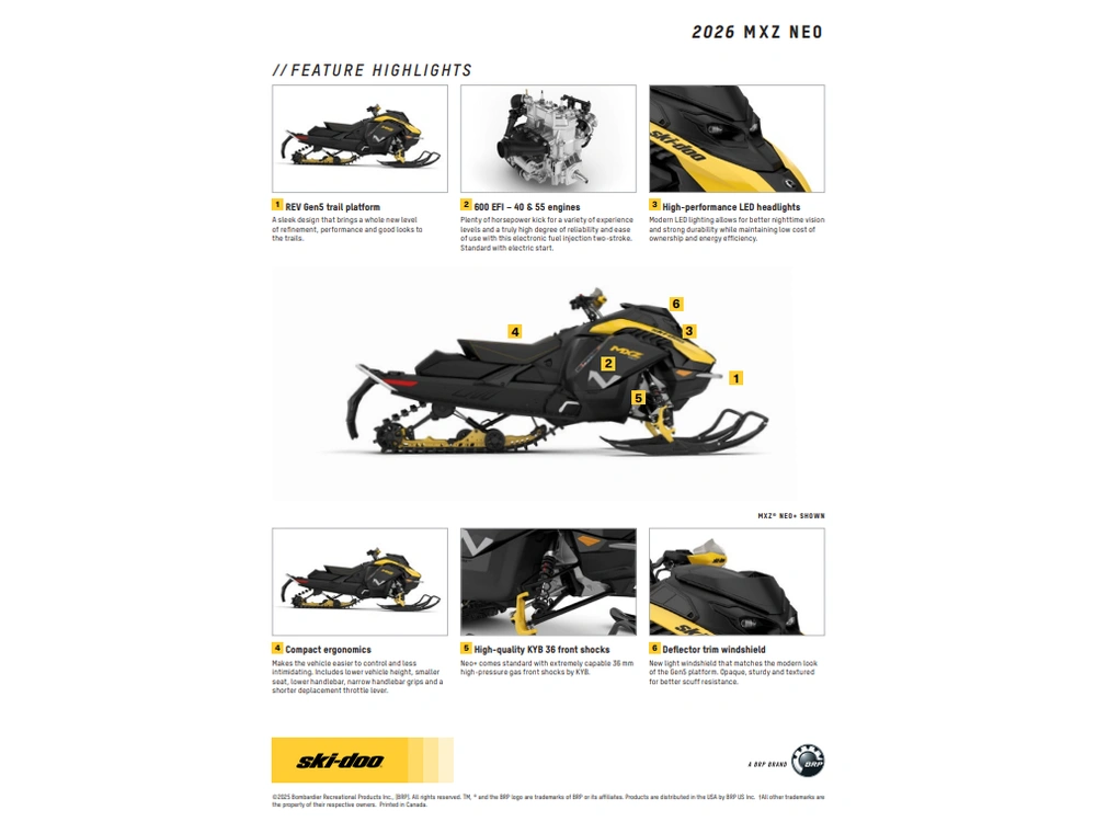 2026 Ski-doo Mxz Neo+ 600 Efi (55) Ripsaw 1.25" E.s. alt