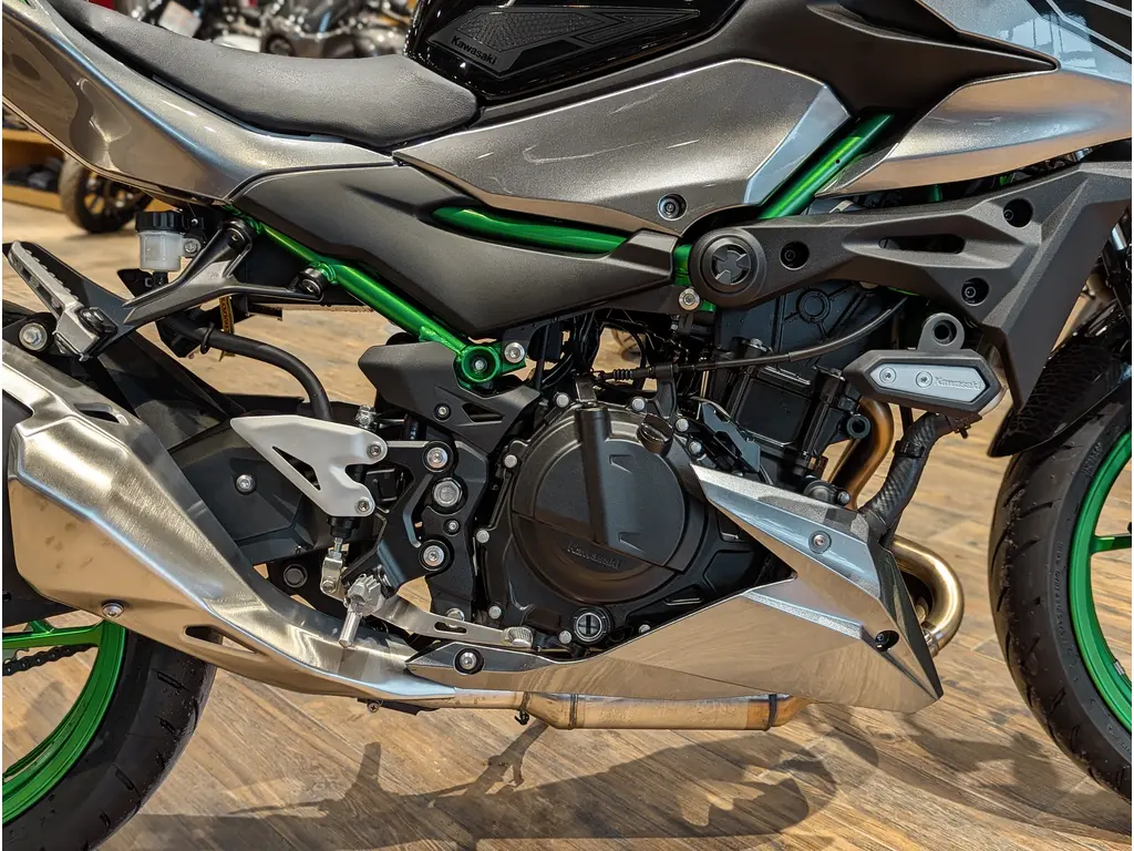 New 2025 Kawasaki Z500 SE // Metallic Moondust Gray/Metallic Spark