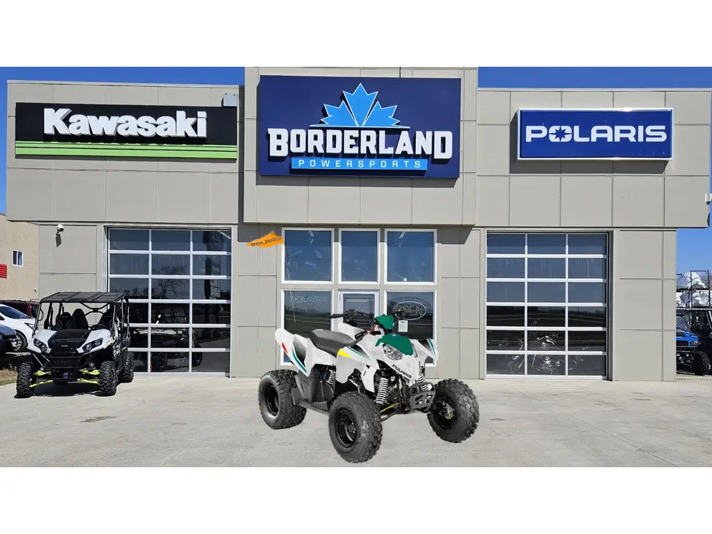 2025 Polaris OUTLAW 110 EFI - BRIGHT WHITE / RAD GREEN 