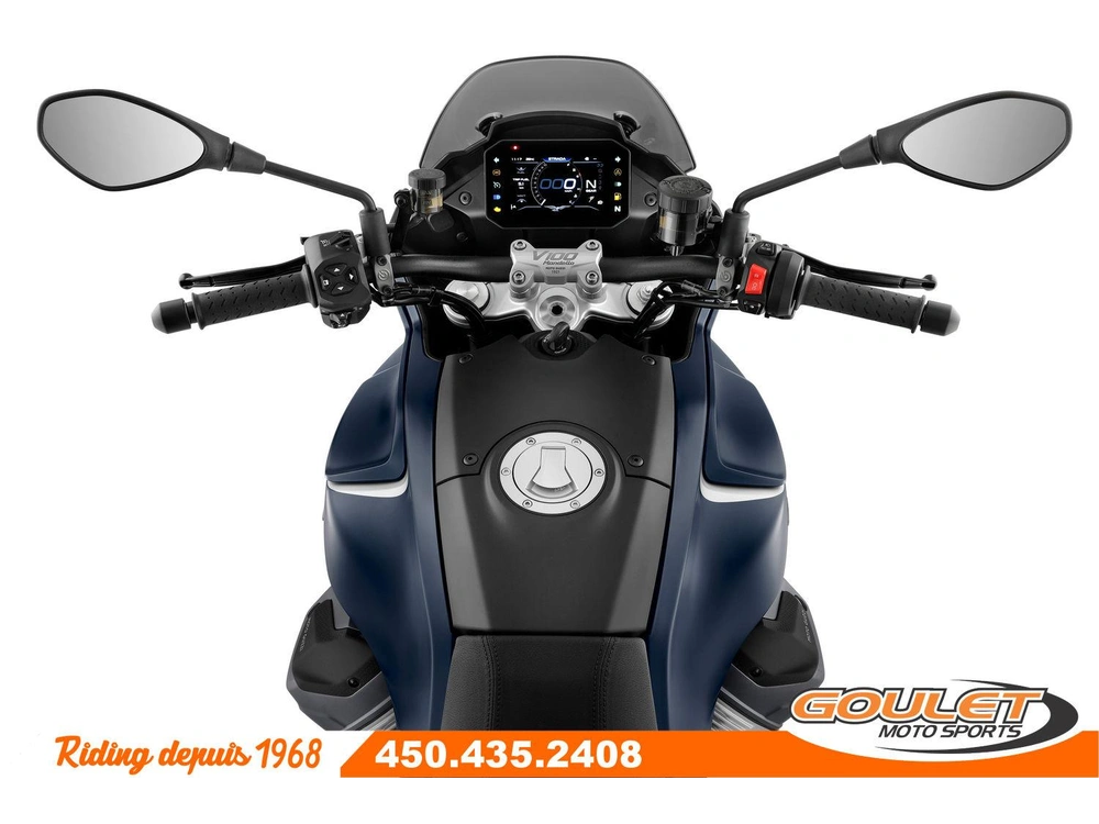 Moto Guzzi V100 Mandello Blu Oceano 2025 alt