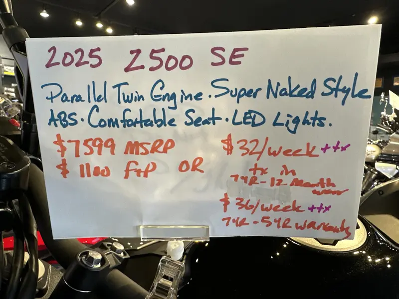 2025 Kawasaki Z 500 SE