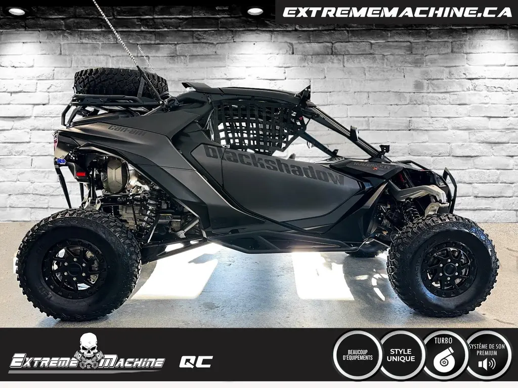 Can-Am MAVERICK R X RS + DE 25000$ D'ACCESSOIRES - 240HP - 2024 - L'UNIQUE BLACK SHADOW!!!