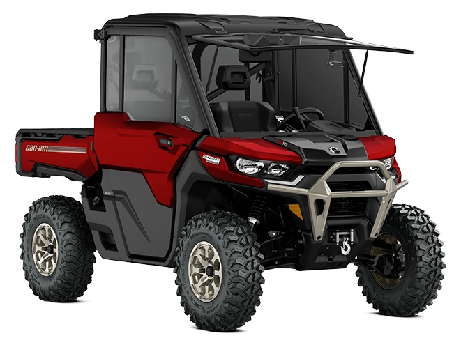 2025 Can-am Defender Limited Cab Hd10 Fiery Red alt