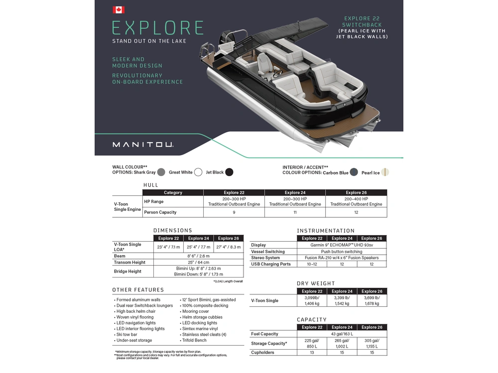 2025 Manitou 24' Explore Switchback Shp 575 alt