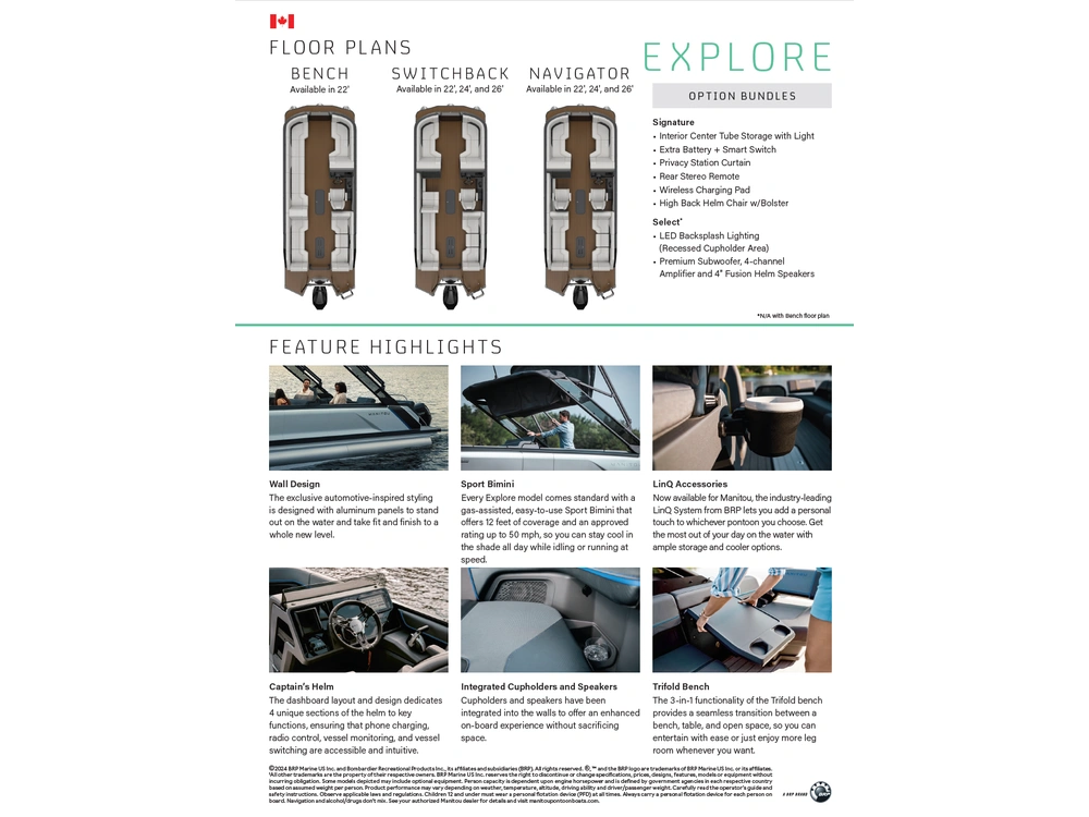 2025 Manitou 24' Explore Switchback Shp 575 alt