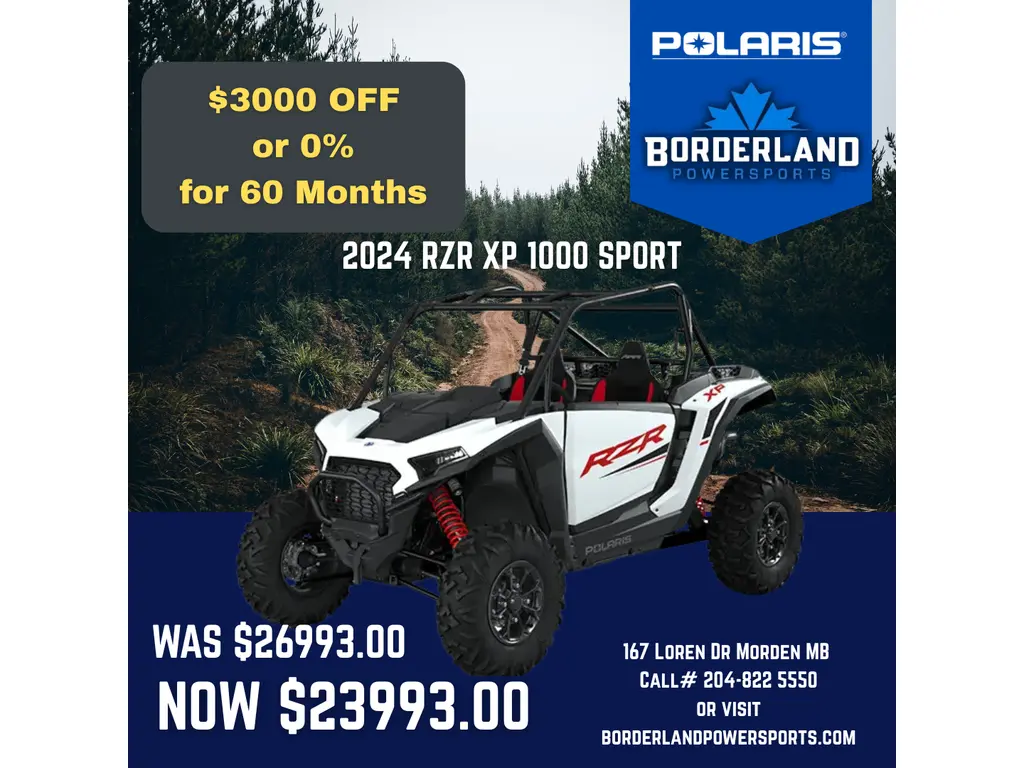 2024 Polaris RZR XP 1000 SPORT - WHITE LIGHTNING Sport 
