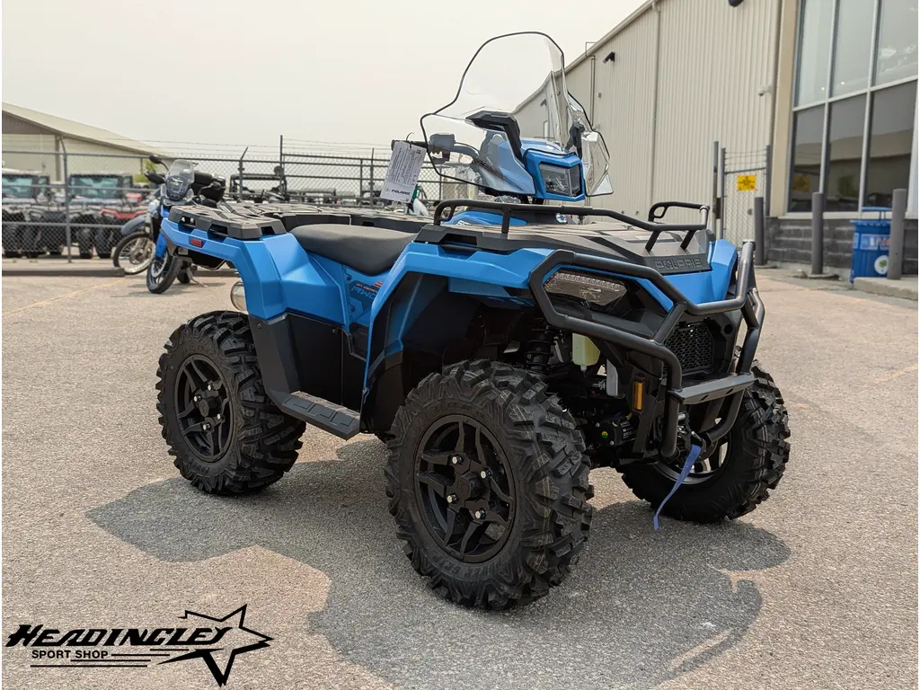 2025 Polaris Sportsman 570 Trail // Electric Blue w/ Quick-Release Windshield