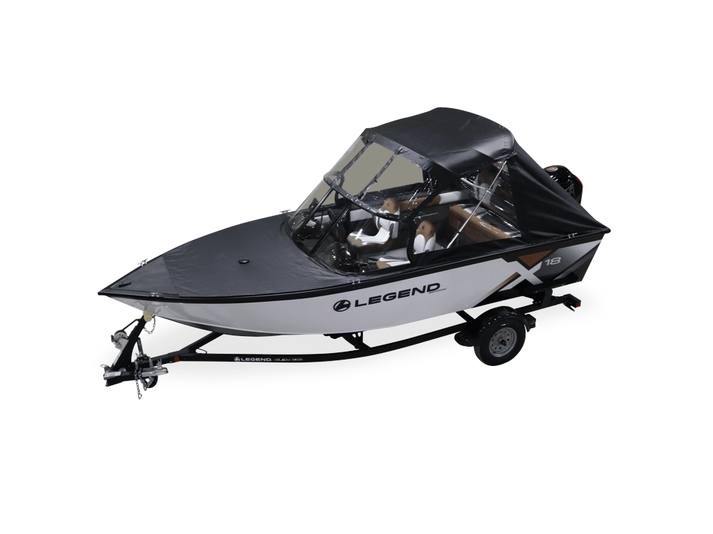 2024 Legend X18 W/ 90 Elpt 4s Merc, Galv Trailer & Bow To Stern Cover