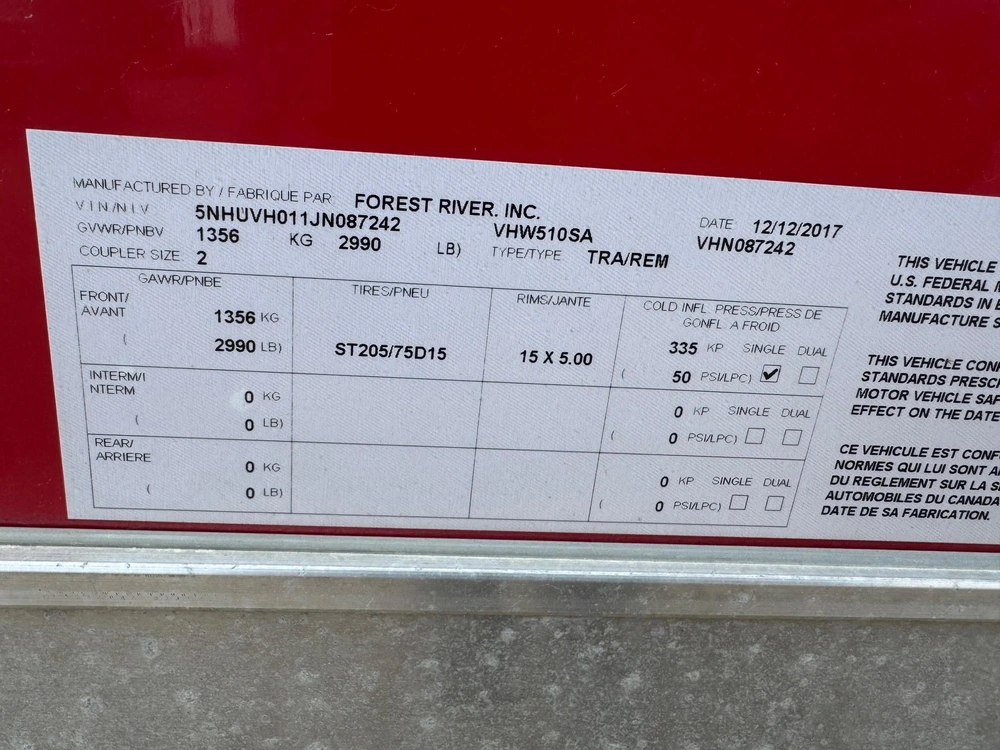 2018 Continental Cargo Vhw510sa alt