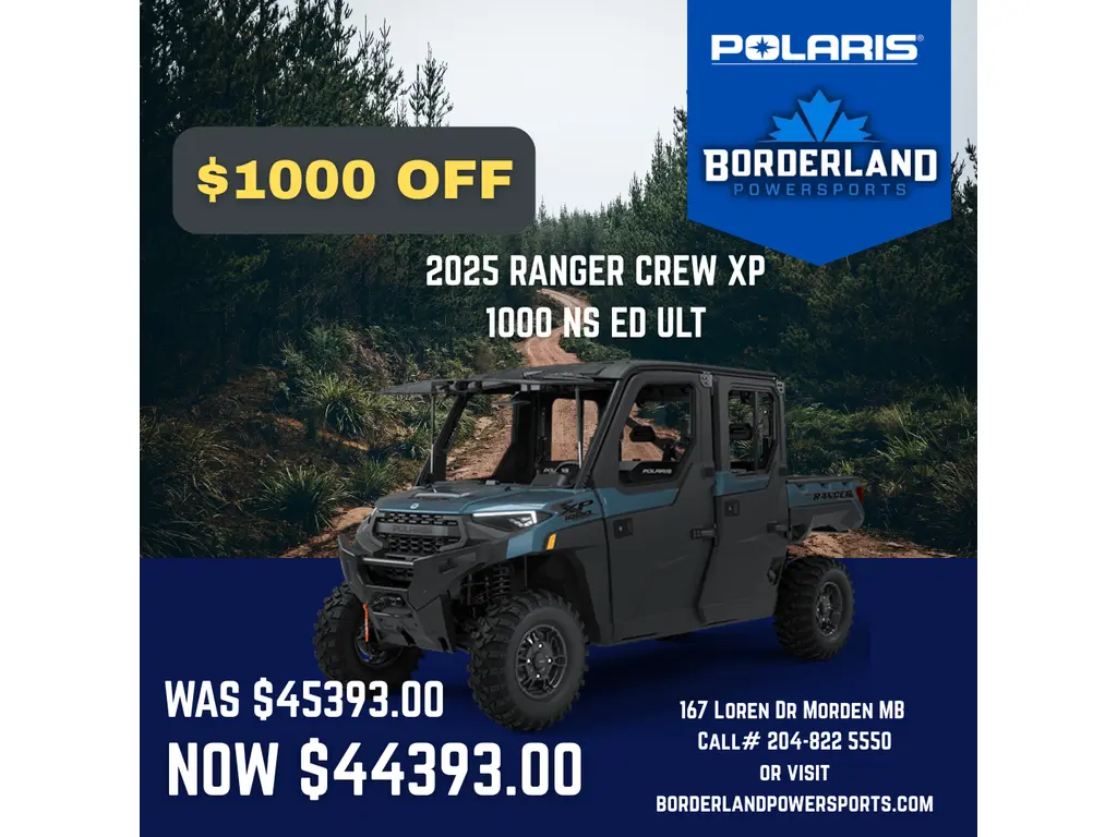 2025 Polaris RANGER CREW XP 1000 NS ED ULT - BLUE SLATE METALLIC SMOKE 