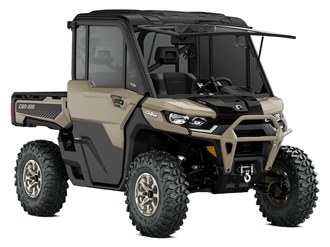 2025 Can-am Defender Limited Cab Hd10 Desert Tan & Stealth Black alt