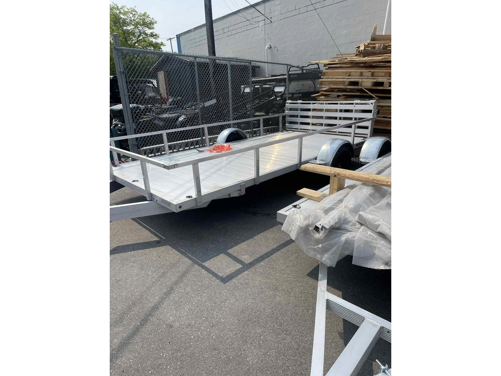 2025 Marlon Aluminum Utility Trailer 7x14 W/ Aluminum Storage Box