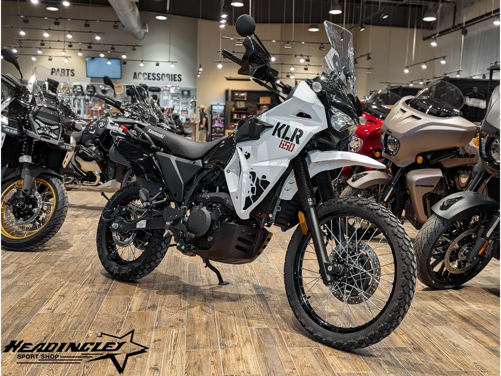 2024 Kawasaki KLR650 ABS // Pearl Crystal White/Metallic Carbon Gray