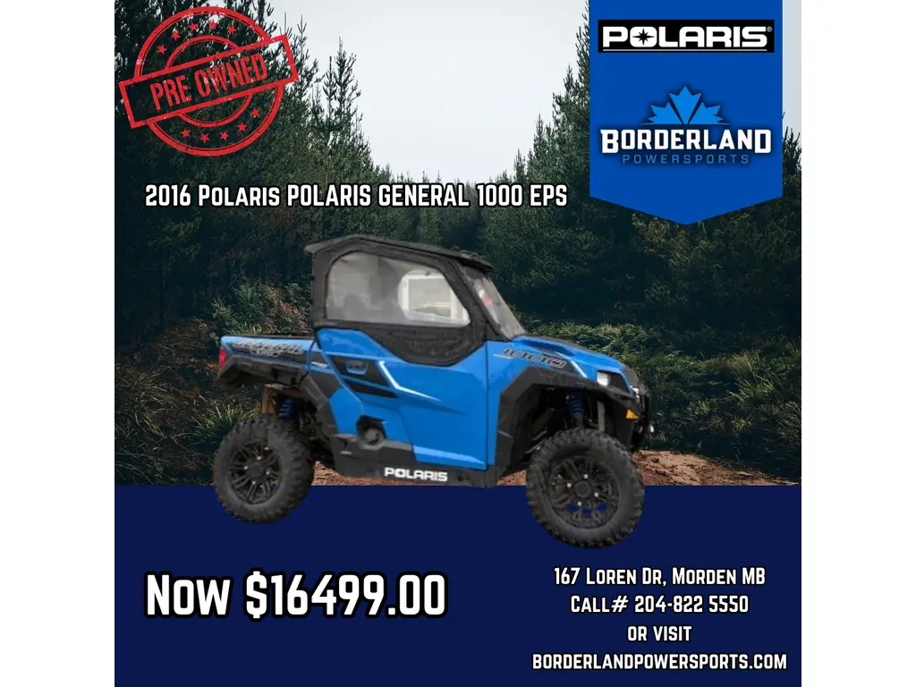 2016 Polaris POLARIS GENERAL 1000 EPS VELOCITY BLUE LE 1000 EPS Base