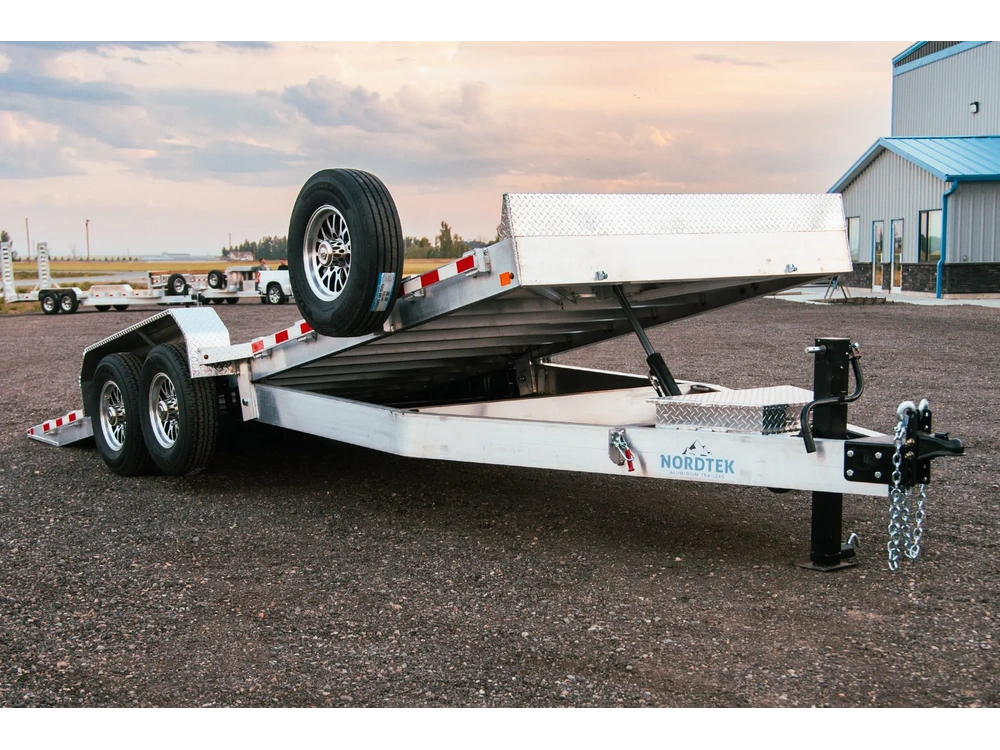 2025 Nordtek Tilt-deck 82"x20' - 10k, Double Axle, Ld, Alumimum Rims, Spare Tire alt