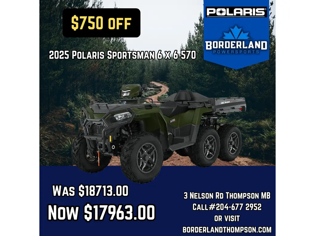 2025 Polaris Sportsman 6 x 6 570