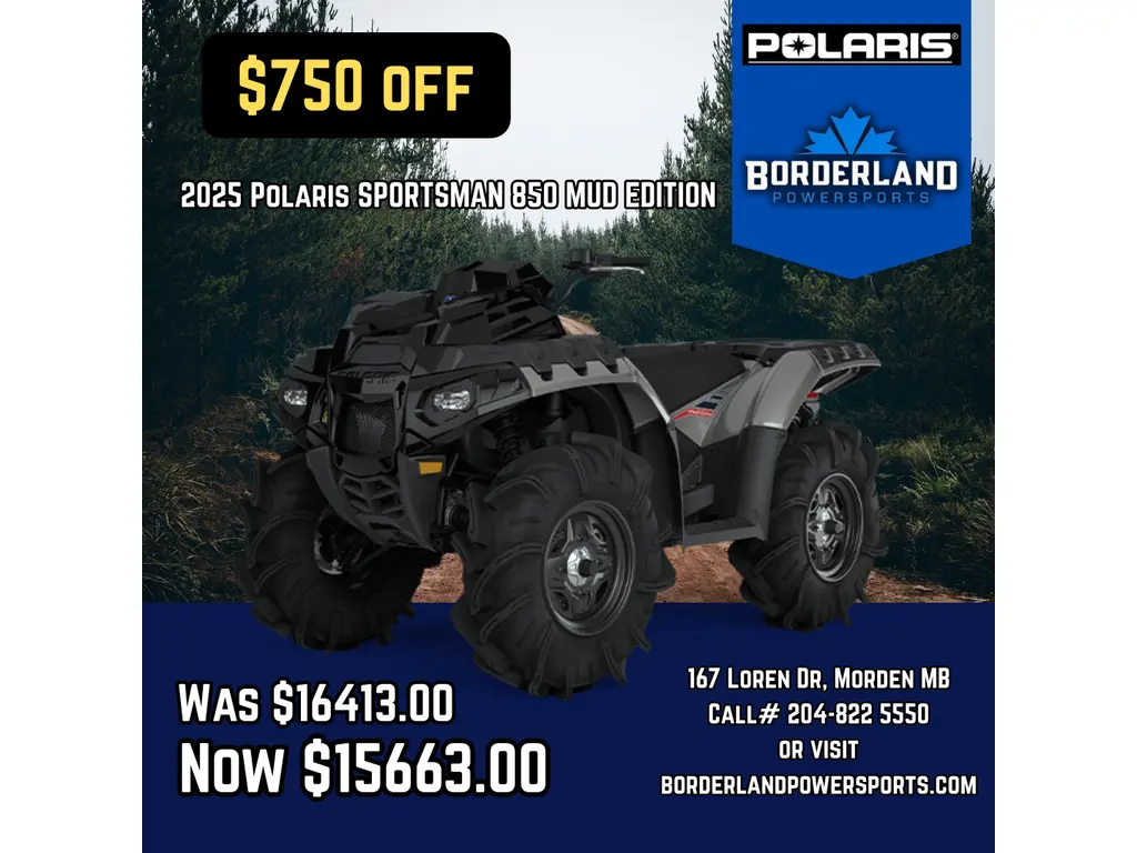 2025 Polaris SPORTSMAN 850 MUD EDITION - TIT. METALLIC Mud Edition