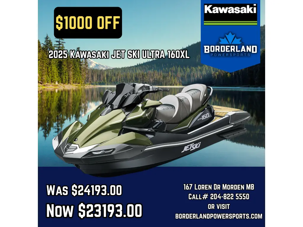 2025 Kawasaki JET SKI ULTRA 160XL GREEN