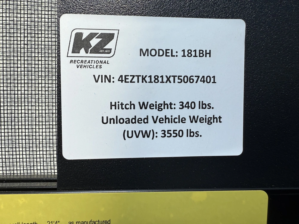 2026 Kz-rv Sportsmen Classic 181bh alt