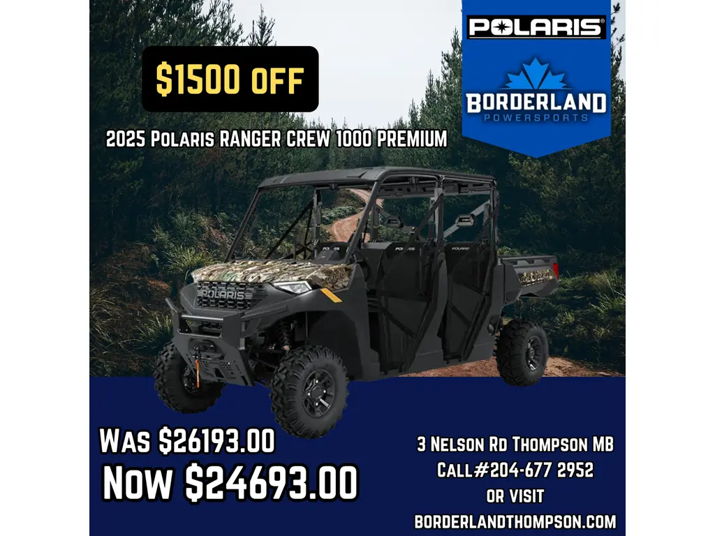 2025 Polaris RANGER CREW 1000 PREMIUM  - CAMO 