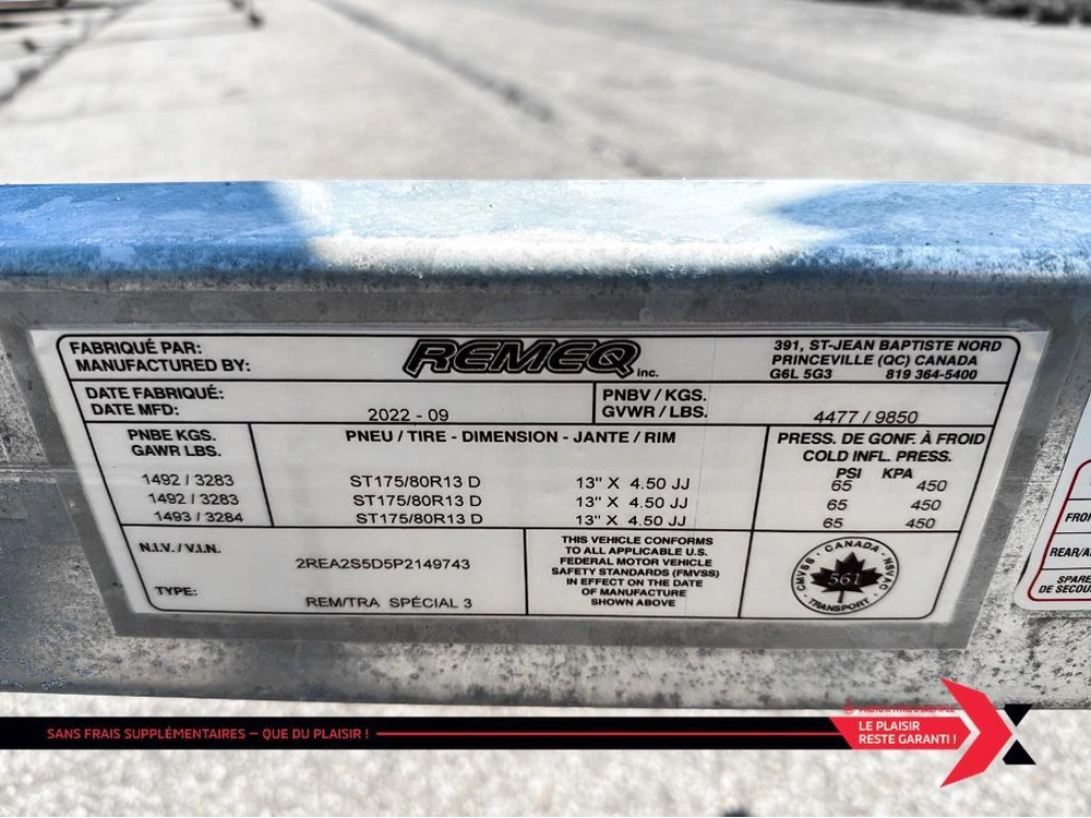 Remeq Remeq Special 3 Essieux Ponton 2023 alt