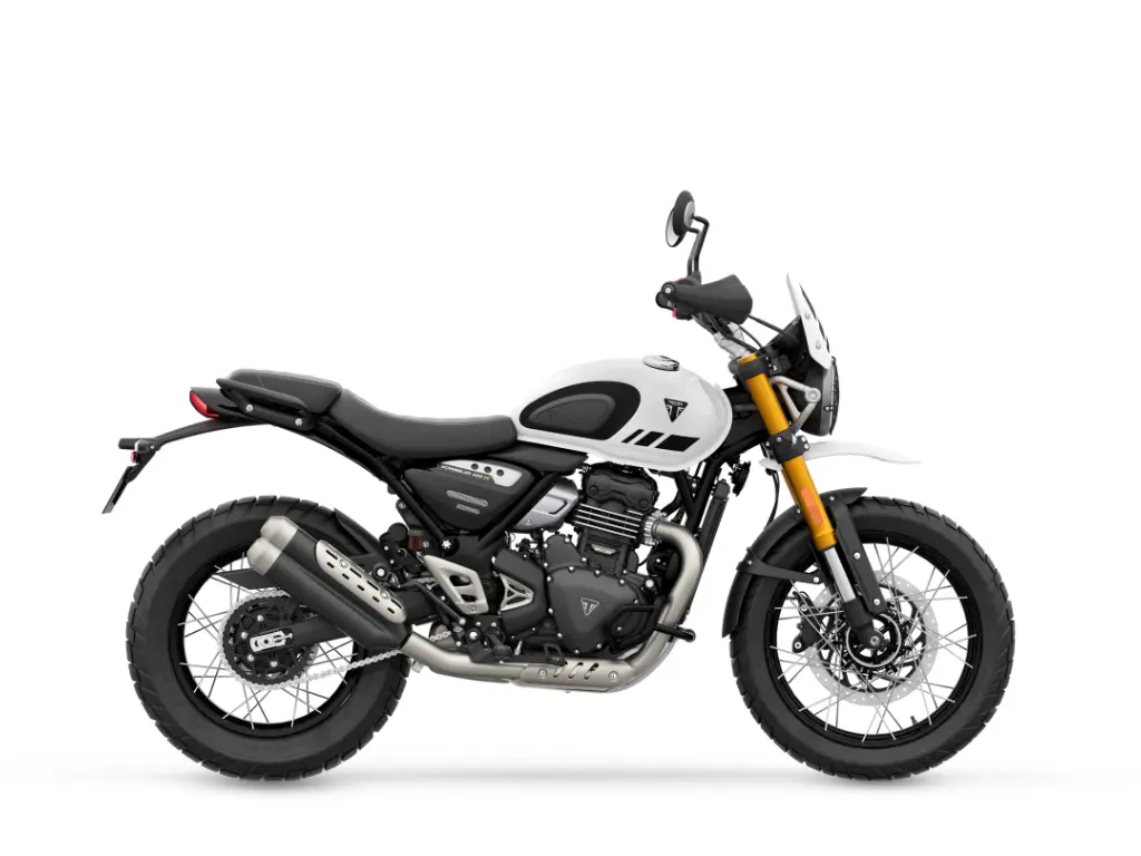 2026 Triumph Scrambler 400 XC // Vanilla White 