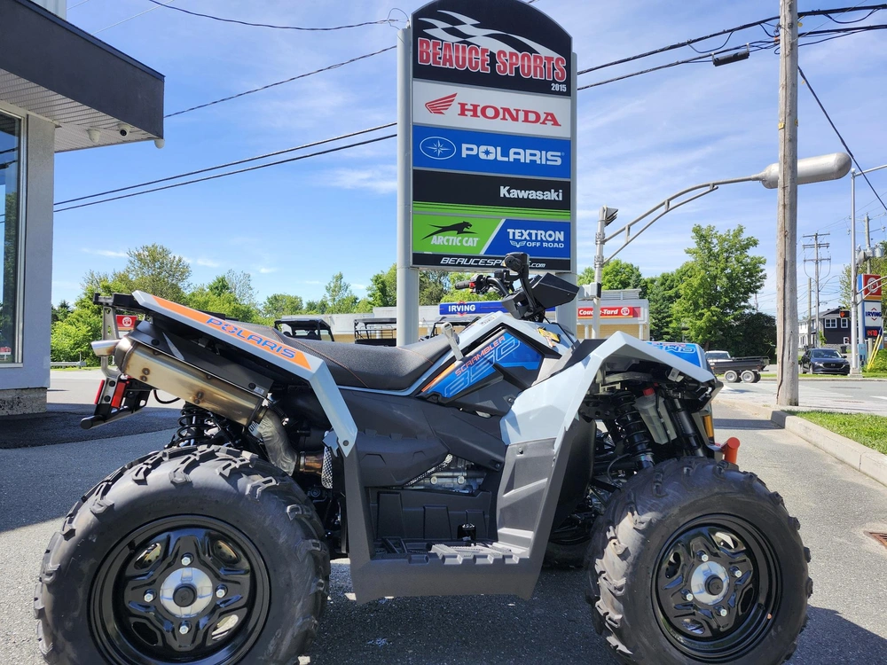 Polaris Scrambler 850 Storm Gray / Radar Blue Véhicule Sportif Beauce Sports Québec 2025 alt