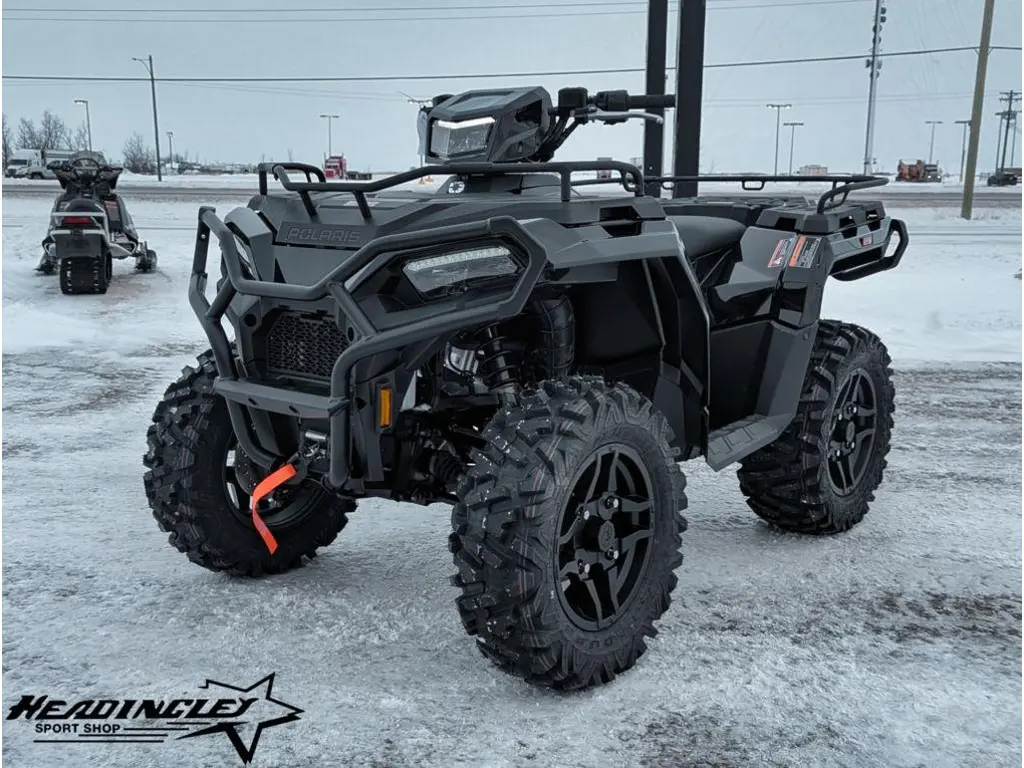 2025 Polaris Sportsman 570 Trail // Onyx Black w/ Rear Bumper & Rack Extender