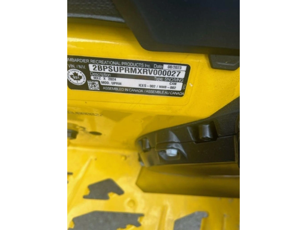 2024 Ski-doo Mxz® X® Rotax® 850 E-tec 137 Ice R. Xt 1.5 10.25 In Yellow