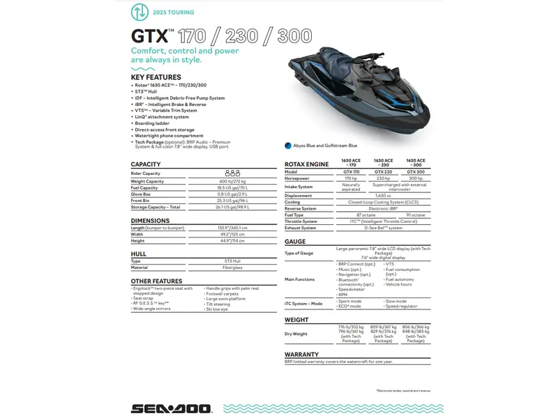 2025 Sea-Doo GTX 230