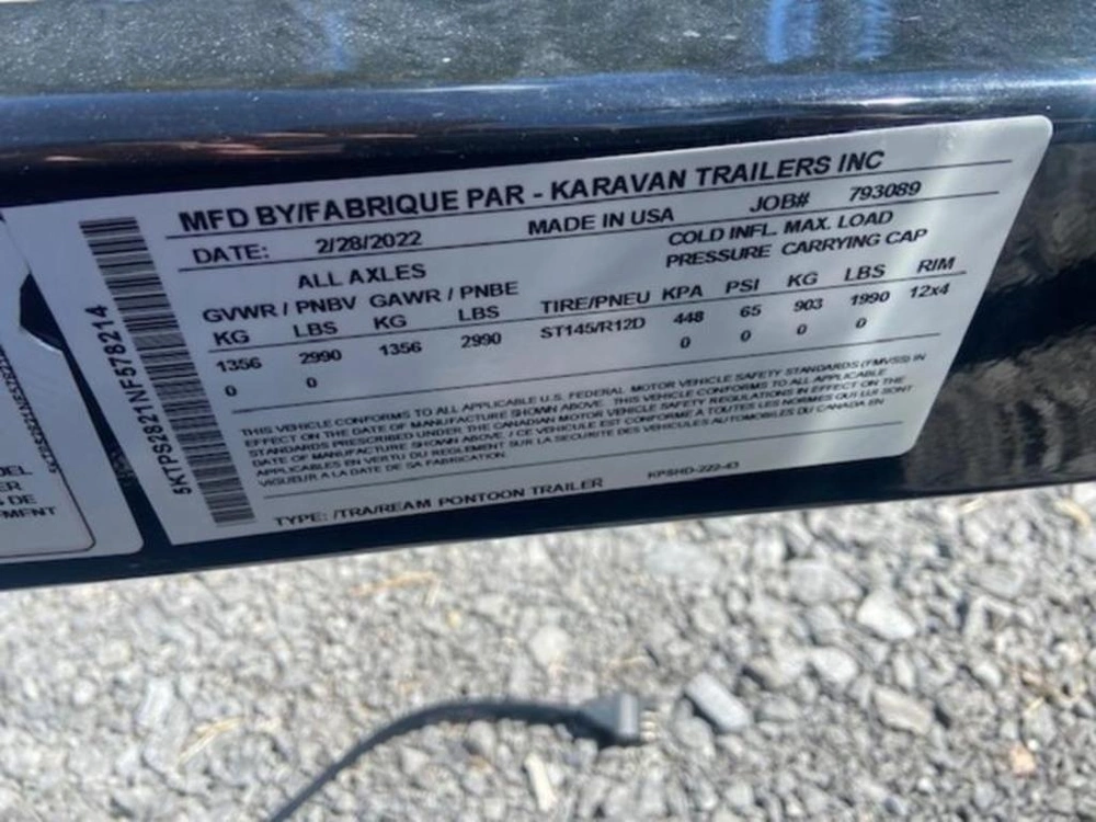 2022 Karavan Pontoon Trailer