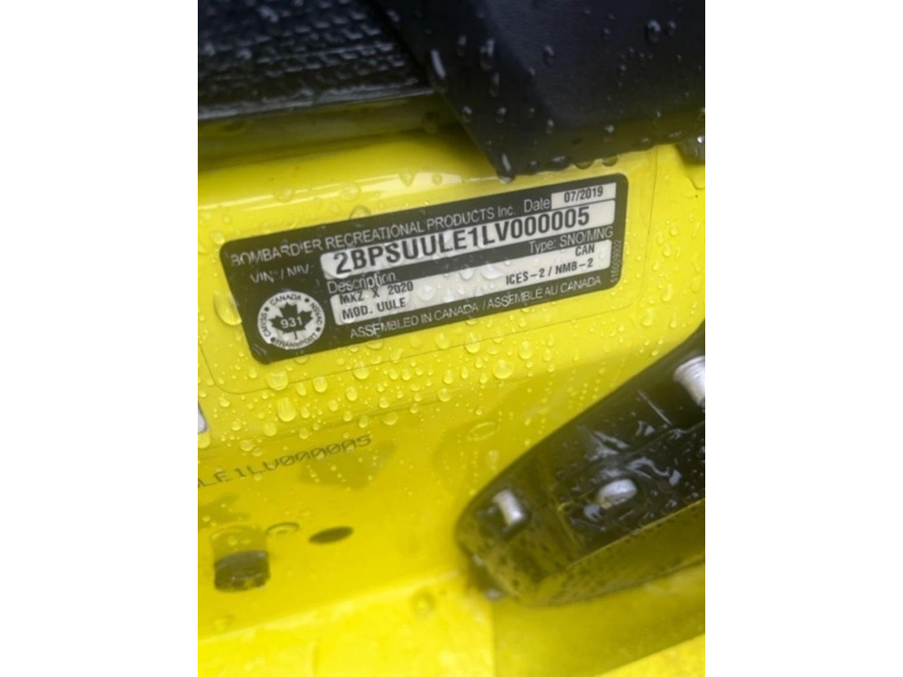 2020 Ski-doo Mxz® X Rotax® 850 E-tec® Ripsaw 1.25 Yellow