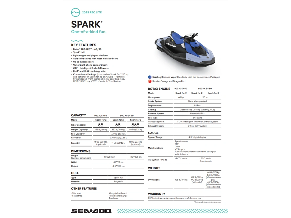 2025 Sea-doo Spark 3up Ibr alt