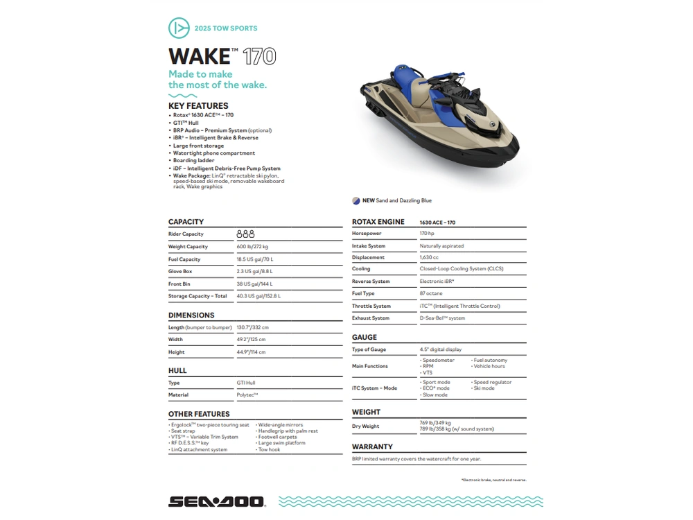 2025 Sea-doo Wake 170 Audio alt