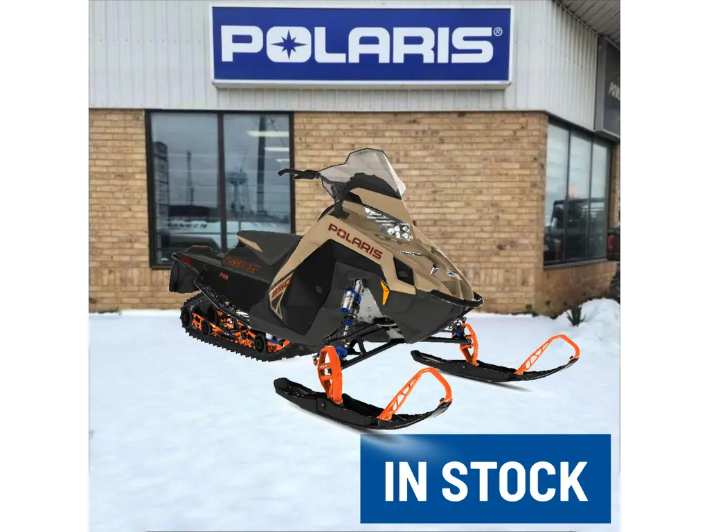 2024 Polaris 850 Switchback Assault 146 Gloss Black/Military Tan/Orange Burst 