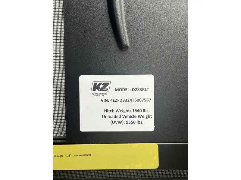 2026 KZ-RV Durango H-T 283RLT