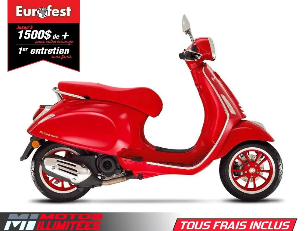 2025 Vespa Primavera 50 Red