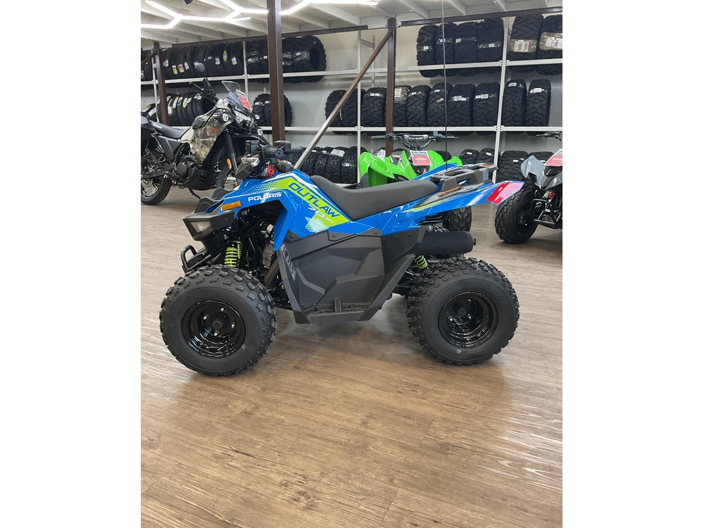 2025 Polaris Outlaw 70 Efi - Velocity Blue / Lifted Lime alt