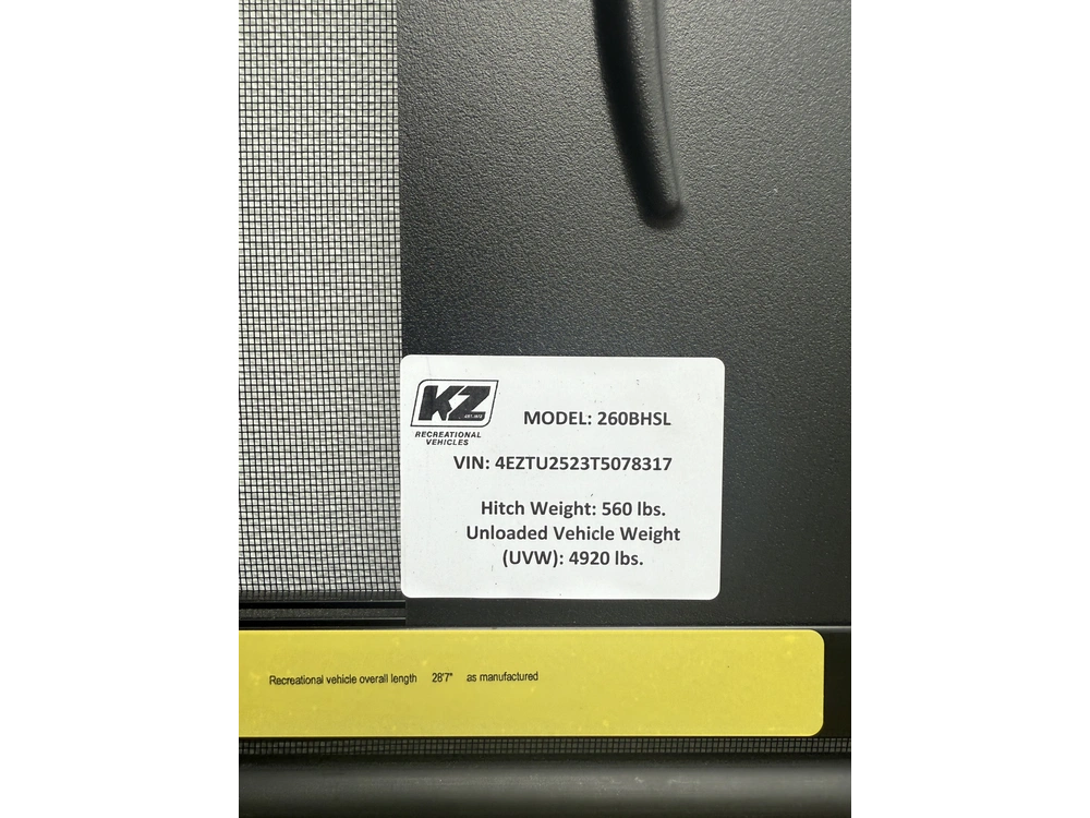 Kz-rv Sportsmen Select 260bhsl 2026 alt